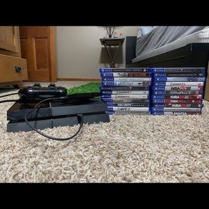 PS4, controller, Games, and storage device